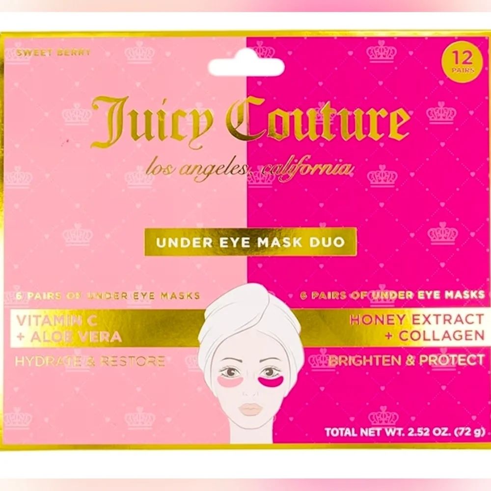 💕🔹️Juicy Couture 🔹️12 Pk hydrogel Under Eye Mask Duo Vitamic C, Collagen